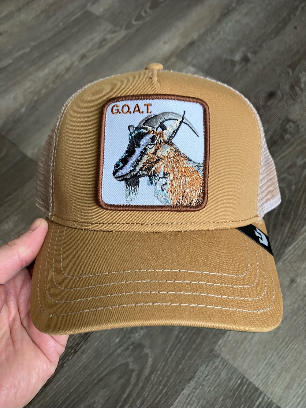 Goorin Bros The Farm Two-Tone Trucker Hat in Tan
